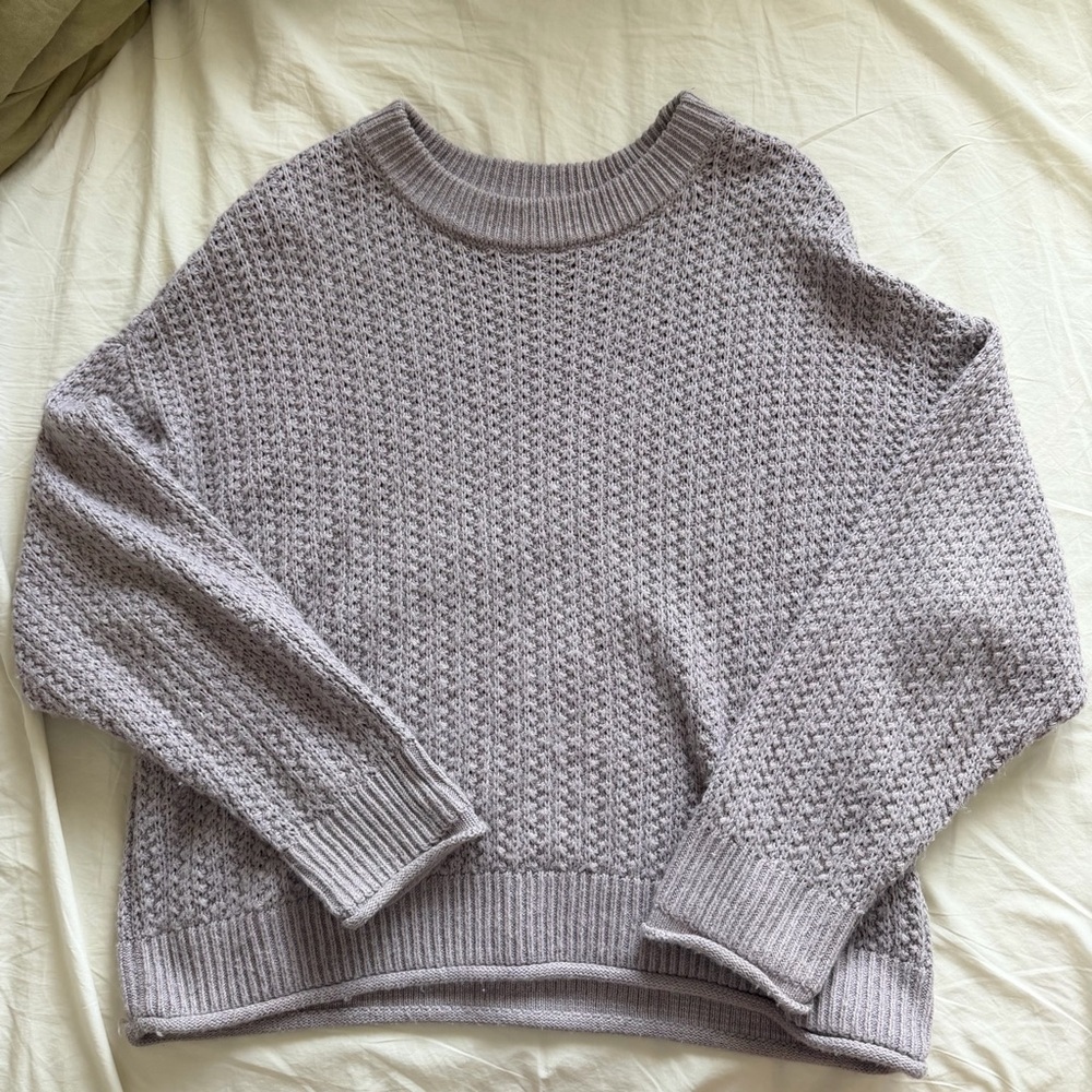 Women's Textured Knit Sweater - Gray